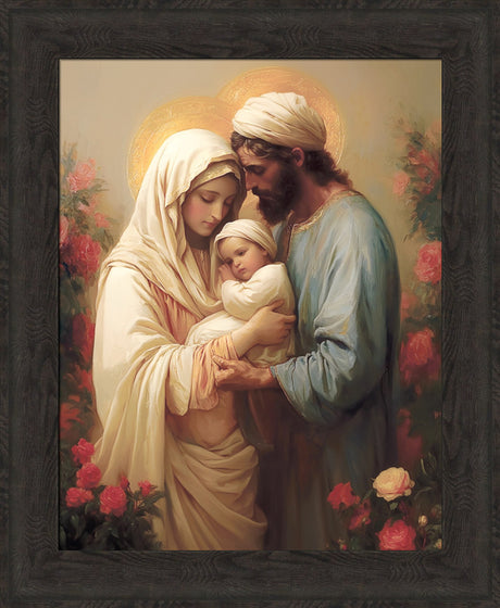 Holy Family in the Flower Garden