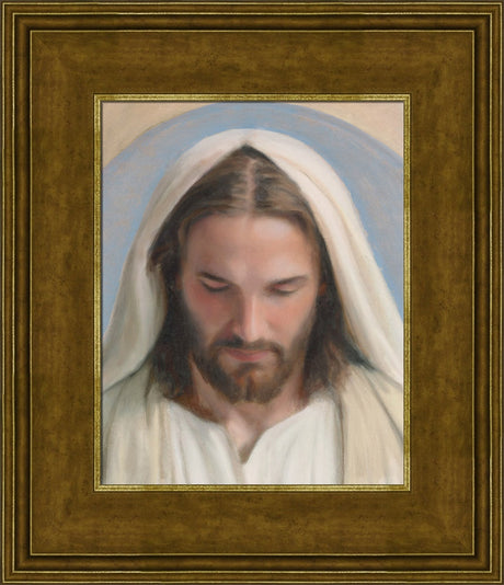 Devout Jesus - framed giclee canvas