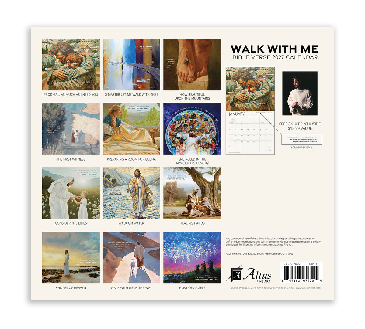 Walk With Me Bible Verse 2027 Calendar
