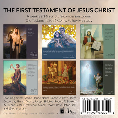 2026 Come, Follow Me Old Testament -Weekly Desk Calendar - Latter-day Saint Scripture Study Companion with Inspirational Artwork & Verses
