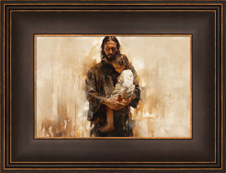 Carries Our Sorrows - framed giclee canvas