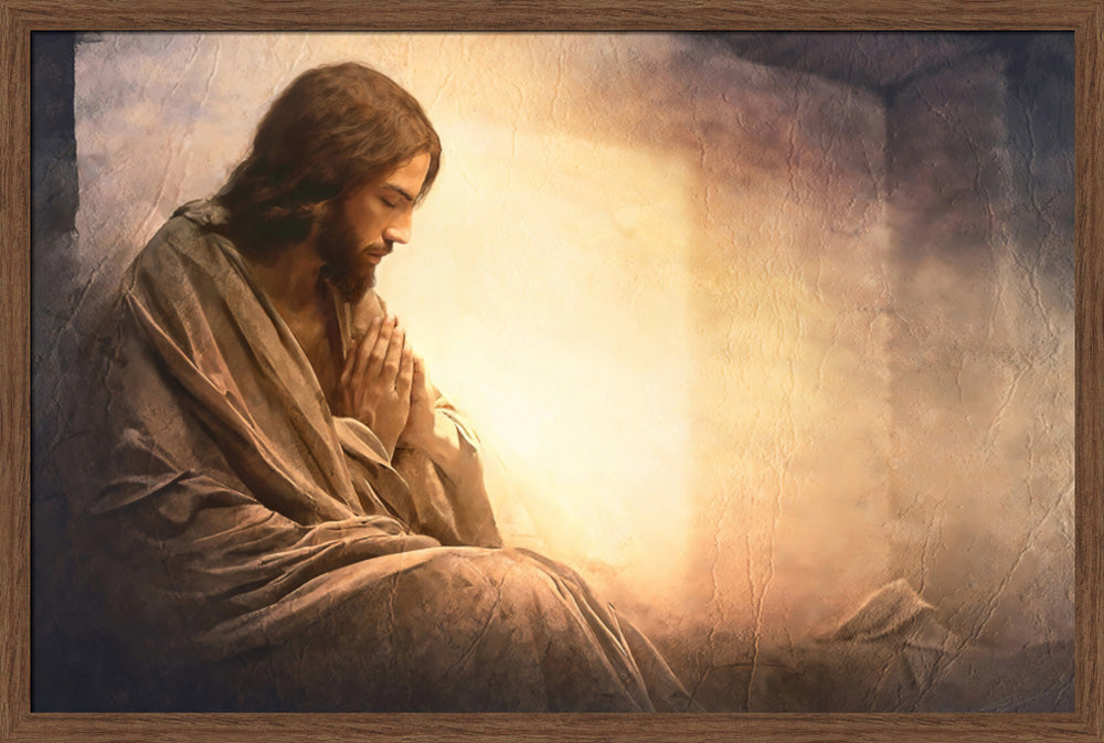 Resurrection Prayer - framed giclee canvas