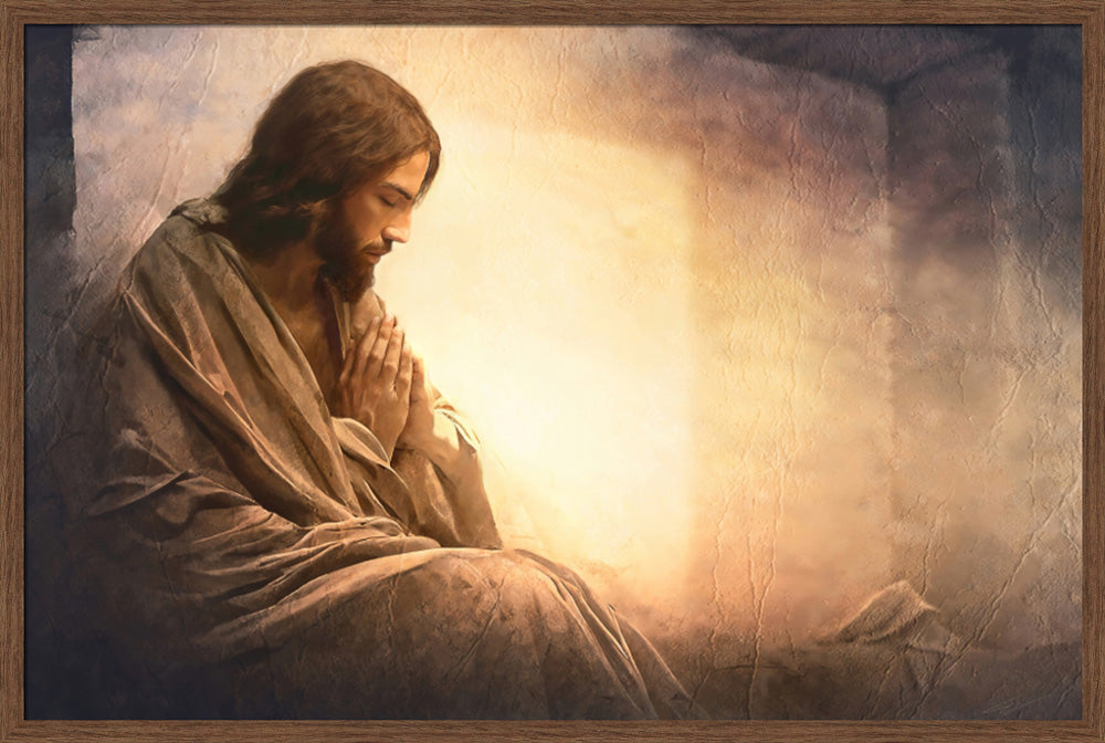 Resurrection Prayer - framed giclee canvas