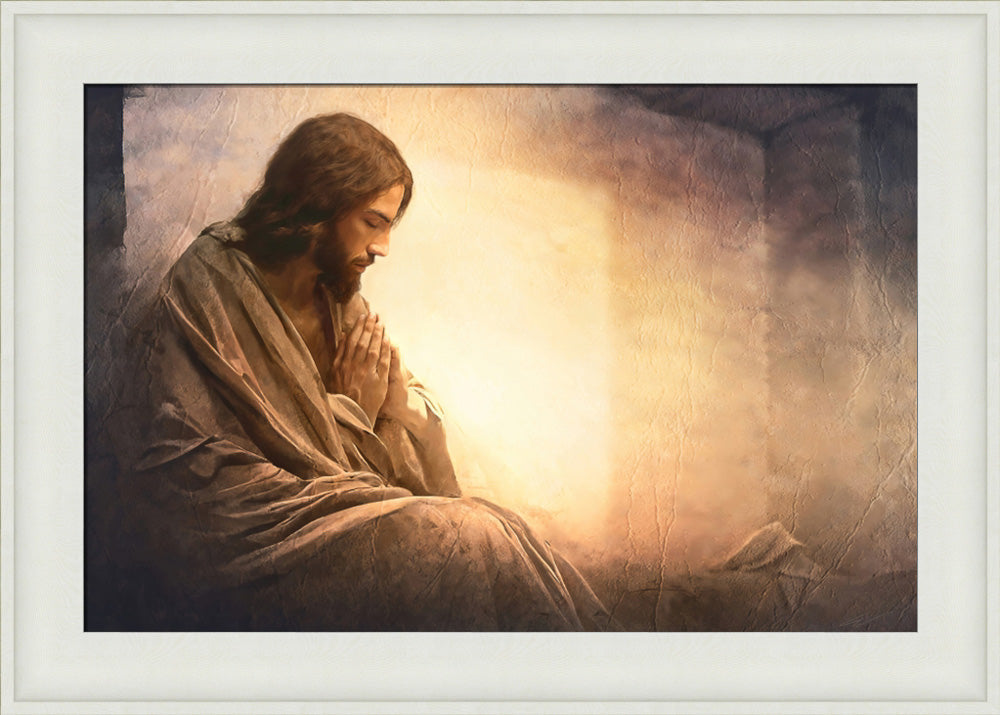 Resurrection Prayer - framed giclee canvas