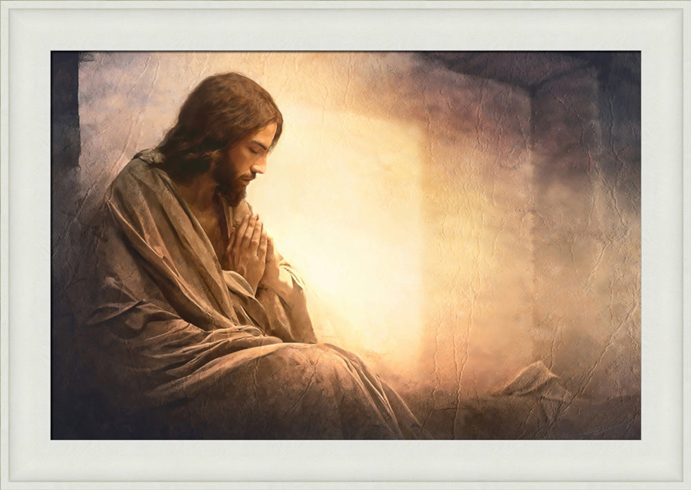 Resurrection Prayer - framed giclee canvas