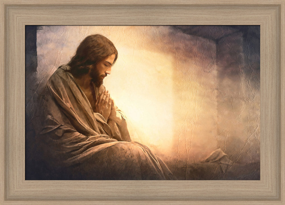 Resurrection Prayer - framed giclee canvas