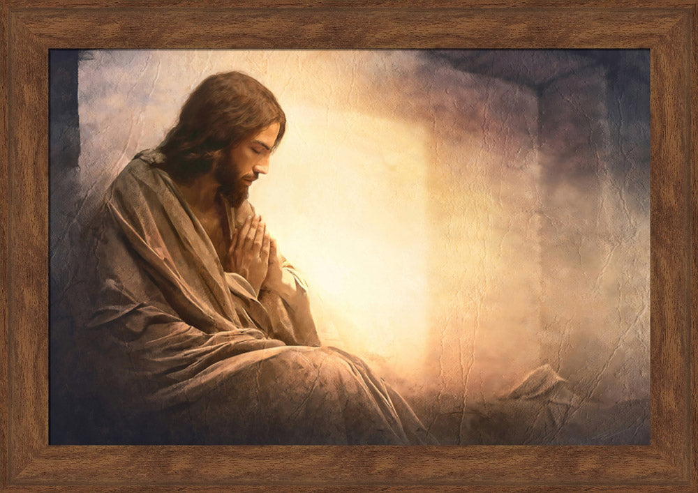 Resurrection Prayer - framed giclee canvas