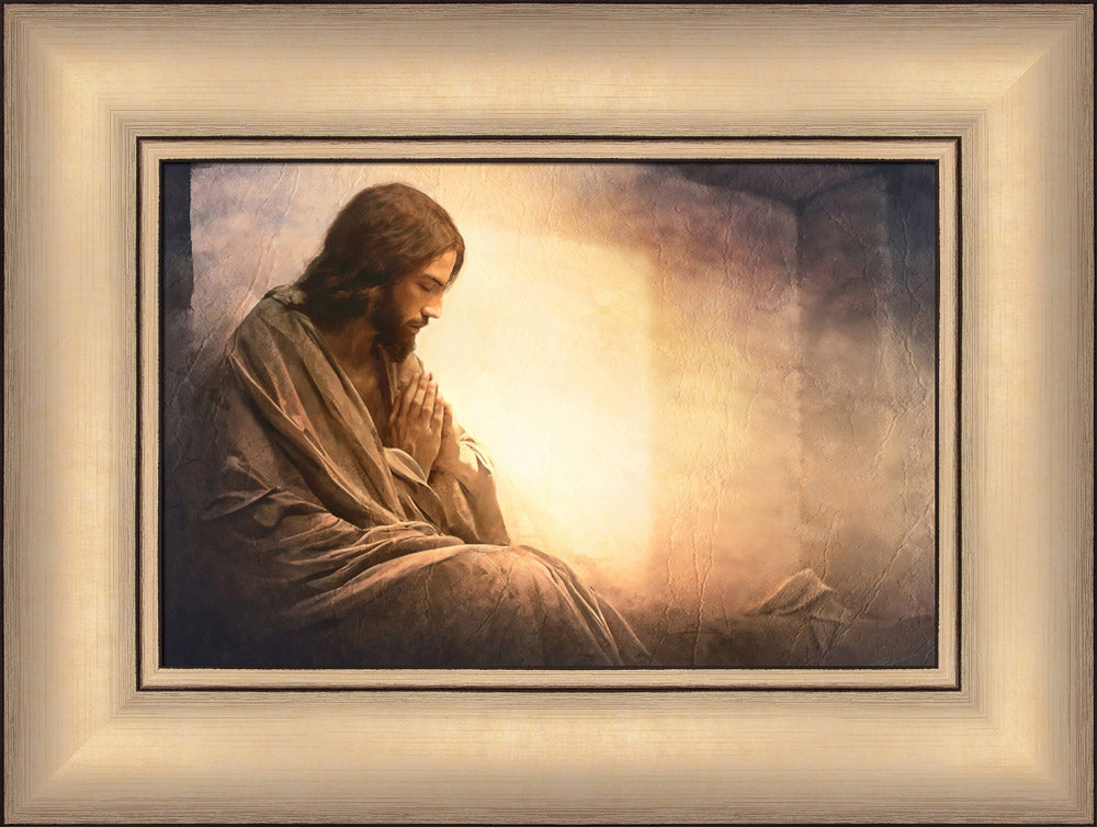 Resurrection Prayer - framed giclee canvas