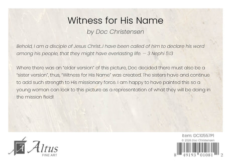 Witness for His Name