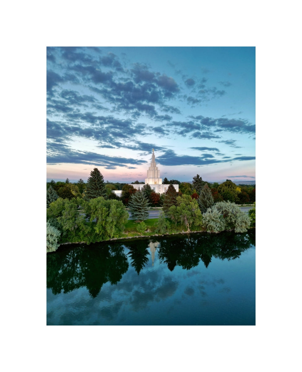 Idaho Falls Temple - Snake River Sunset