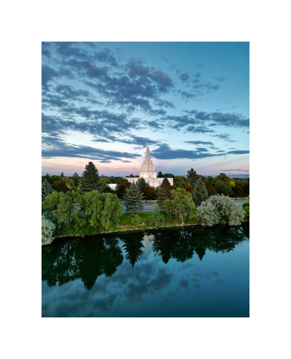 Idaho Falls Temple - Snake River Sunset