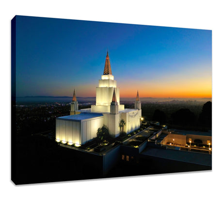 Oakland California Temple - Sunset on the Bay