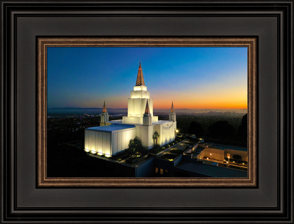 Oakland California Temple - Sunset on the Bay