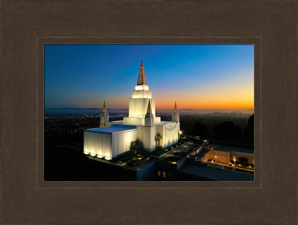 Oakland California Temple - Sunset on the Bay