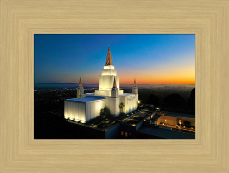 Oakland California Temple - Sunset on the Bay
