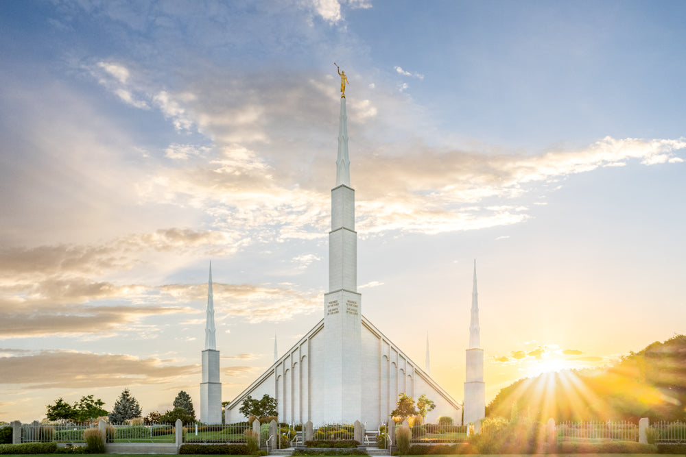 Boise Idaho Temple- Endless Light - 8x12 giclee paper print