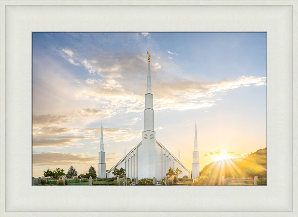 Boise Idaho Temple- Endless Light - framed giclee canvas