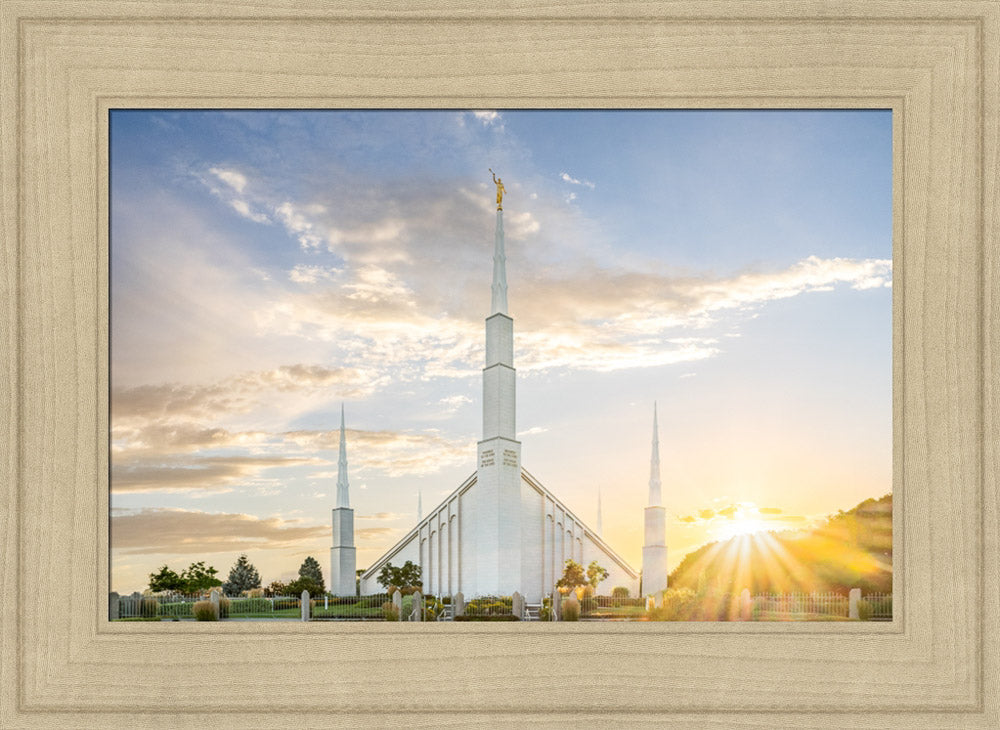 Boise Idaho Temple- Endless Light - framed giclee canvas