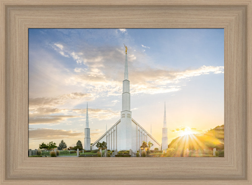 Boise Idaho Temple- Endless Light - framed giclee canvas