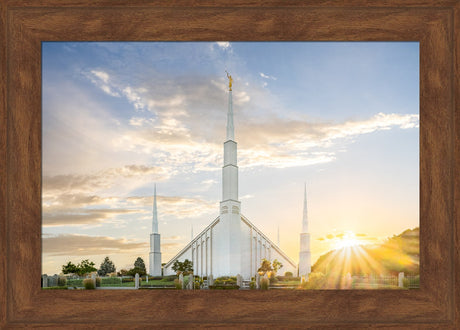 Boise Idaho Temple- Endless Light - framed giclee canvas