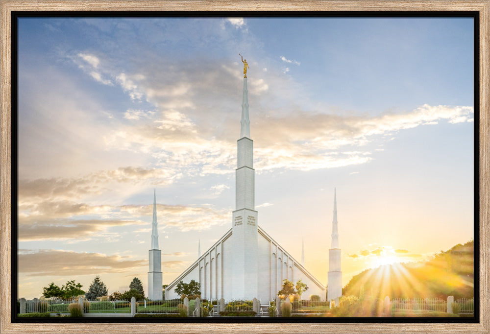 Boise Idaho Temple- Endless Light - framed giclee canvas