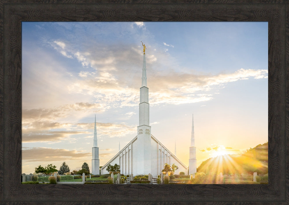 Boise Idaho Temple- Endless Light - framed giclee canvas