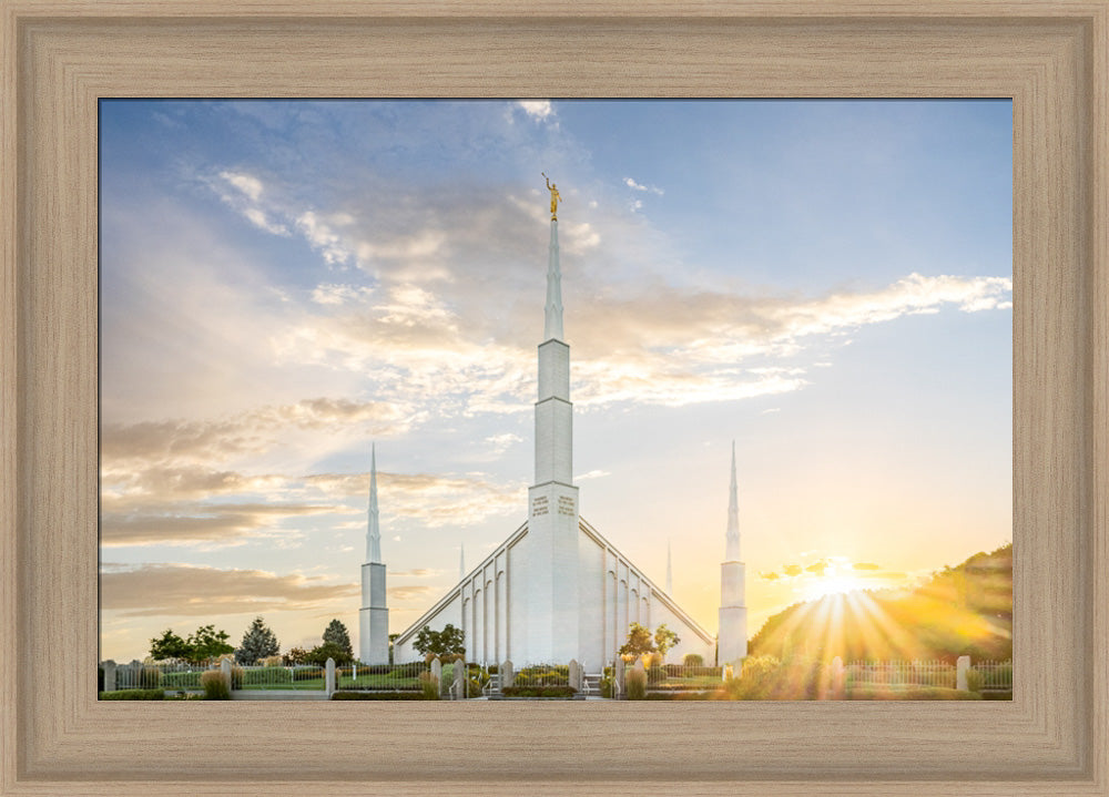 Boise Idaho Temple- Endless Light - framed giclee canvas