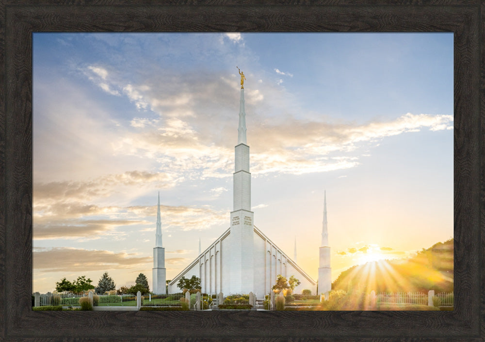 Boise Idaho Temple- Endless Light - framed giclee canvas