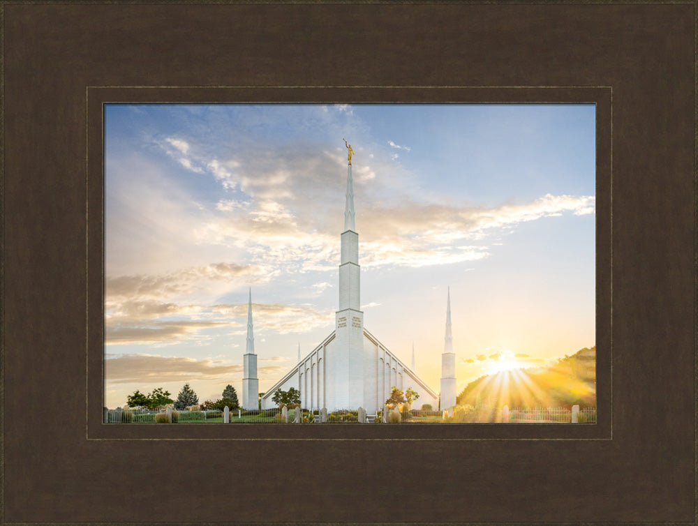 Boise Idaho Temple- Endless Light - framed giclee canvas