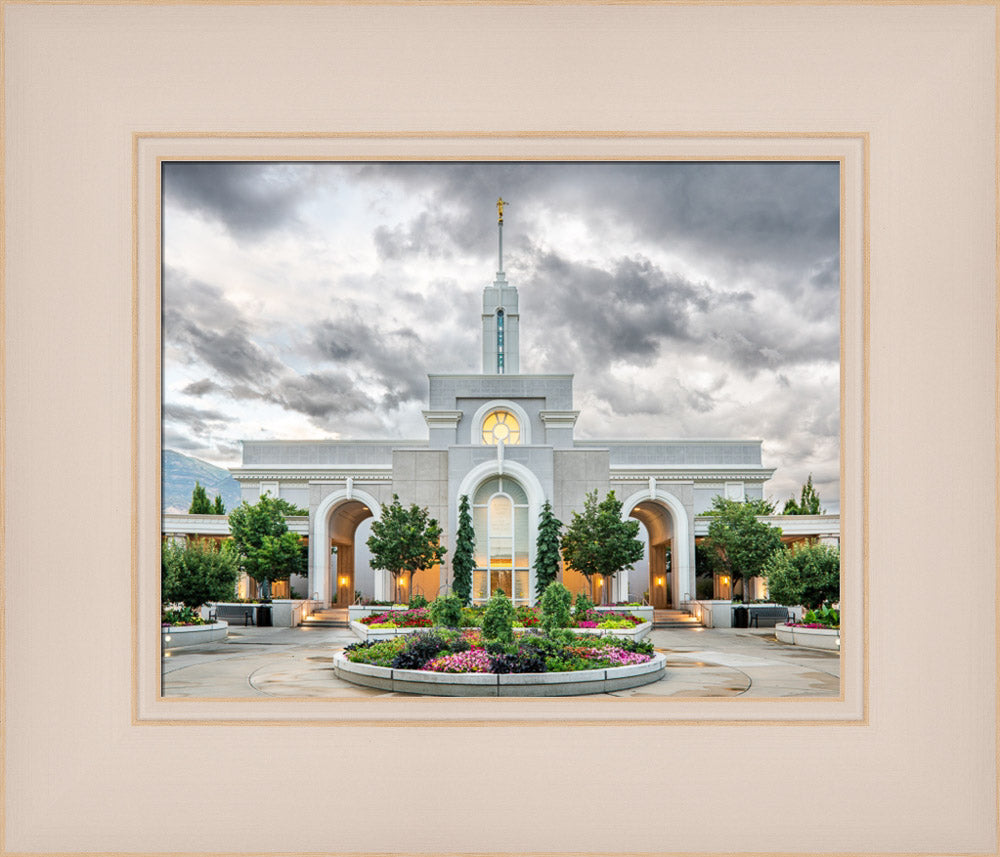 Mount Timpanogos Temple - Cloudy Sky by Evan Lurker