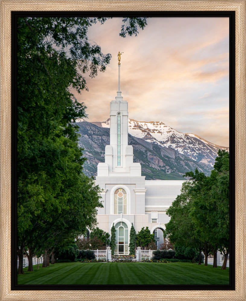 Mount Timpanogos Utah Temple - Grace - framed giclee canvas