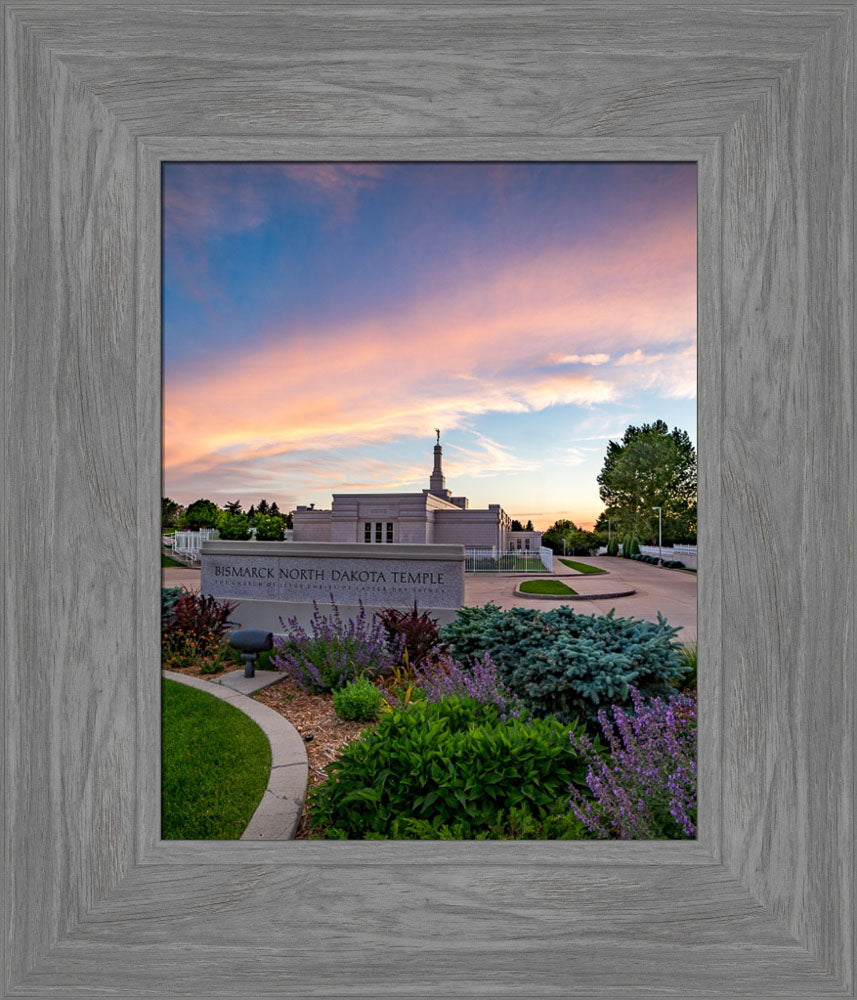 Bismark North Dakota Temple - Sunset by Evan Lurker