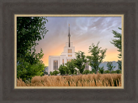 Saratoga Springs Utah Temple - Radiance - framed giclee canvas