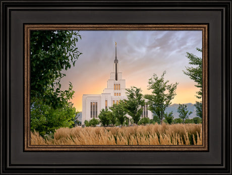 Saratoga Springs Utah Temple - Radiance - framed giclee canvas