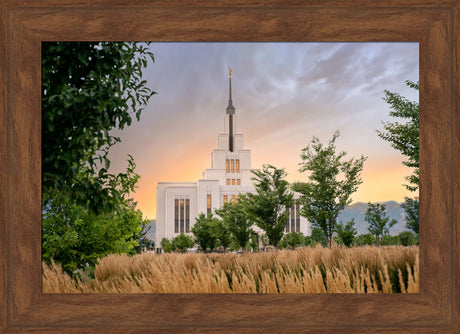 Saratoga Springs Utah Temple - Radiance - framed giclee canvas