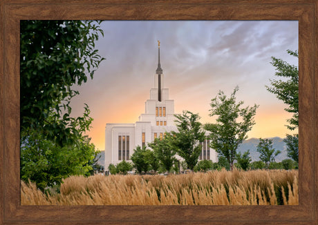 Saratoga Springs Utah Temple - Radiance - framed giclee canvas