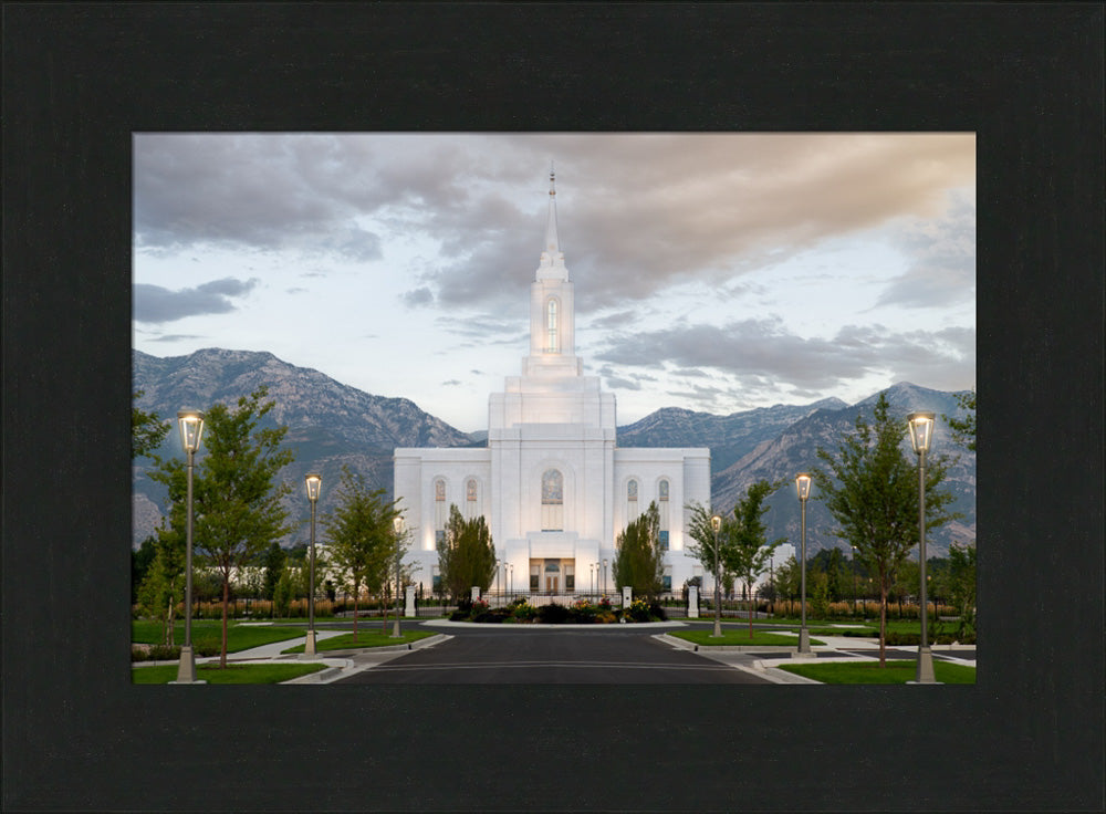 Orem Utah Temple - Lead Me, Guide Me - framed giclee canvas
