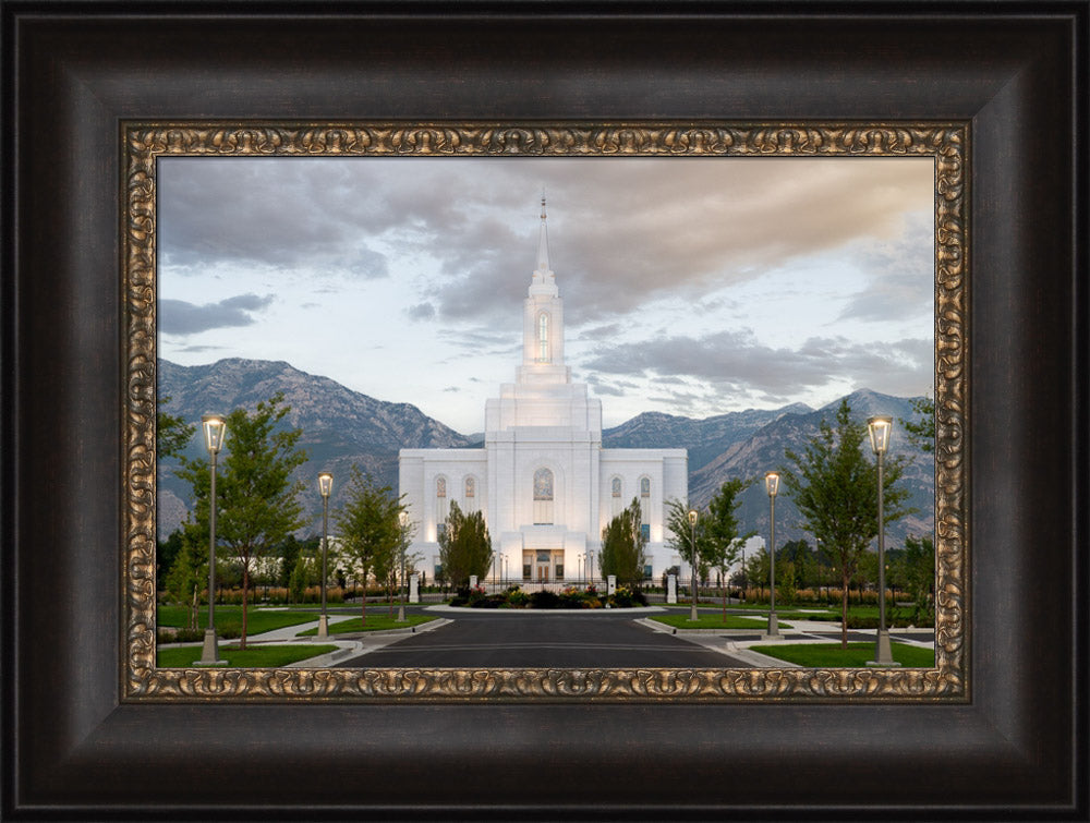 Orem Utah Temple - Lead Me, Guide Me - framed giclee canvas