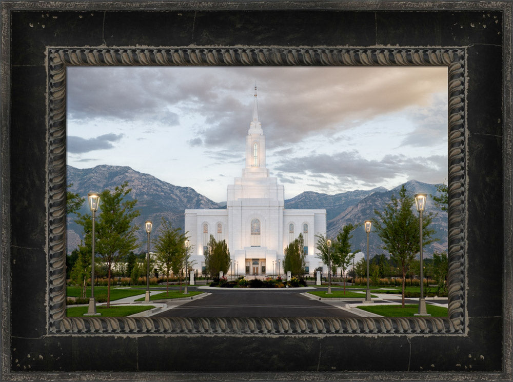 Orem Utah Temple - Lead Me, Guide Me - framed giclee canvas
