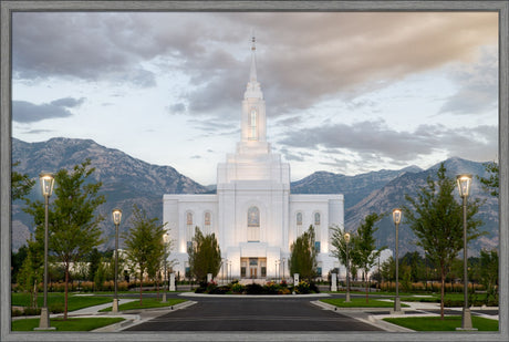 Orem Utah Temple - Lead Me, Guide Me - framed giclee canvas