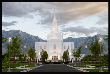 Orem Utah Temple - Lead Me, Guide Me - framed giclee canvas