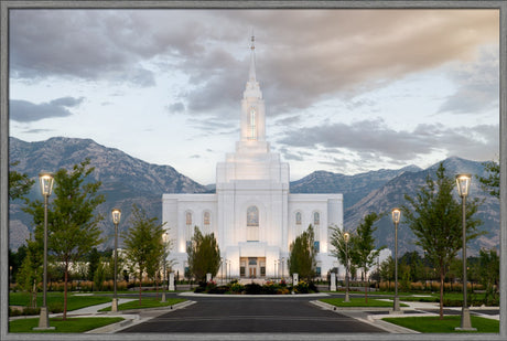 Orem Utah Temple - Lead Me, Guide Me - framed giclee canvas