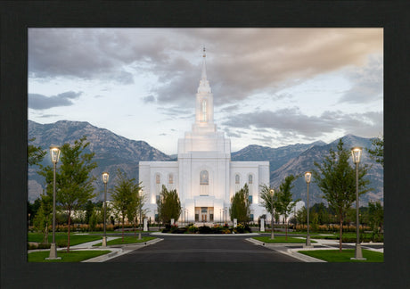 Orem Utah Temple - Lead Me, Guide Me - framed giclee canvas