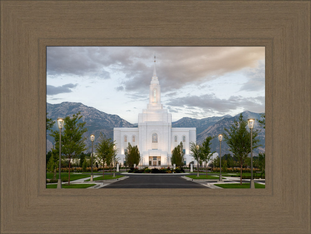 Orem Utah Temple - Lead Me, Guide Me - framed giclee canvas