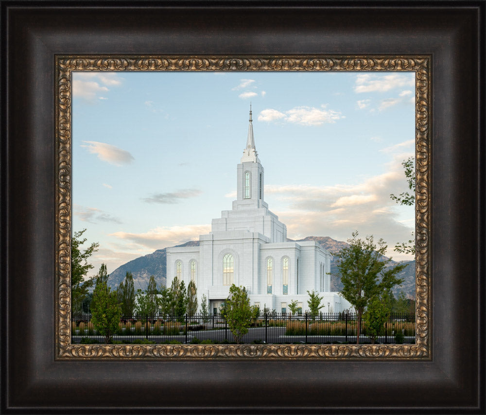 Orem Utah Temple - Peace - framed giclee canvas