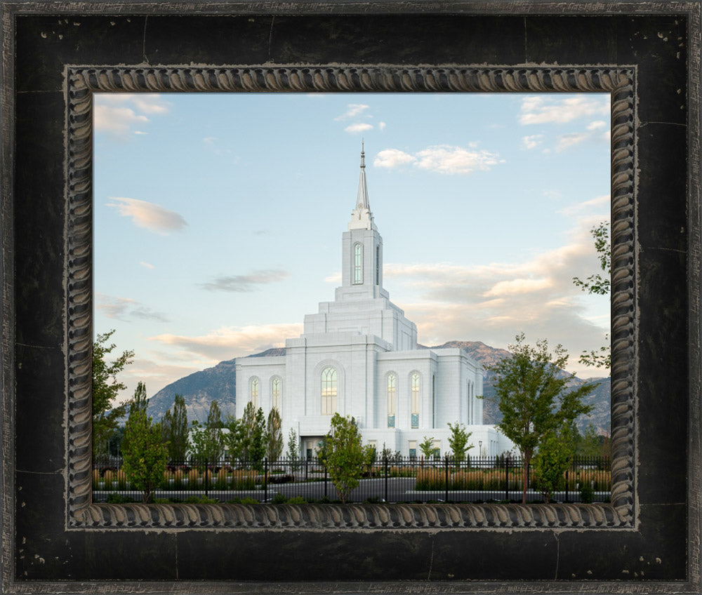 Orem Utah Temple - Peace - framed giclee canvas