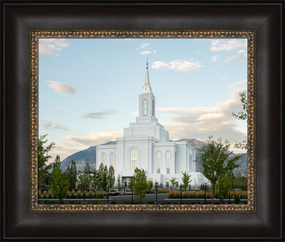 Orem Utah Temple - Peace - framed giclee canvas