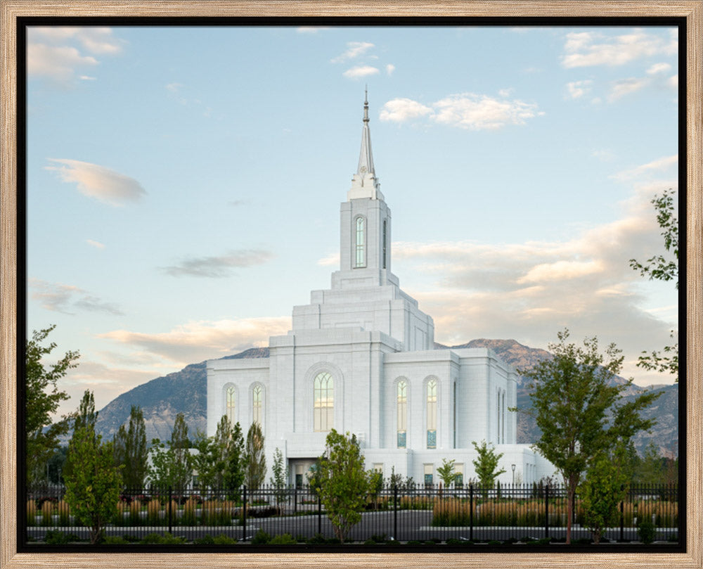 Orem Utah Temple - Peace - framed giclee canvas