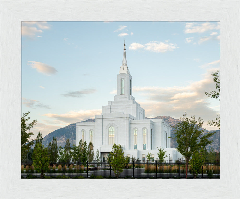 Orem Utah Temple - Peace - framed giclee canvas