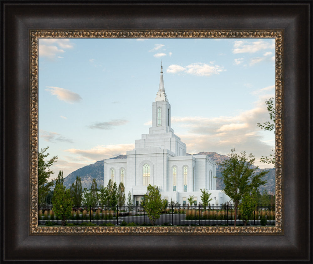 Orem Utah Temple - Peace - framed giclee canvas